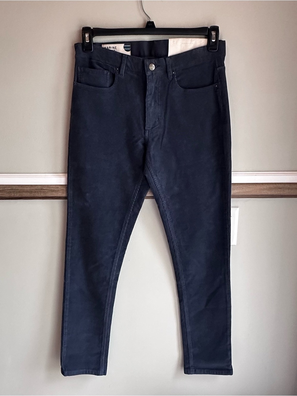 Marine Layer Blue Original Slim Corduroy Pants​